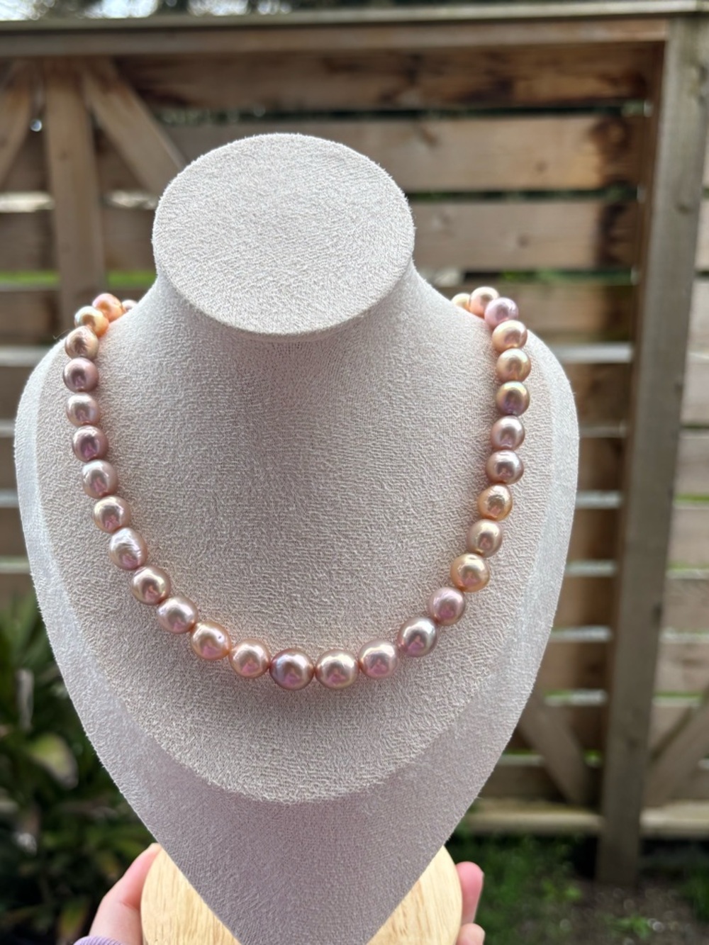 9-10mm Metallic Freshwater Pearl Necklace
